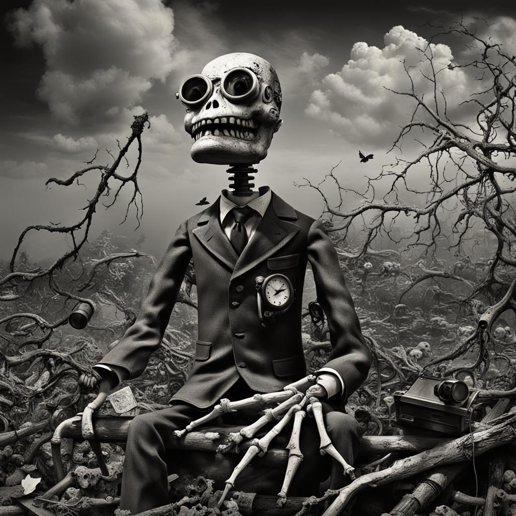 Surreal Ventriloquist Dummy in Fantastical Concept Art