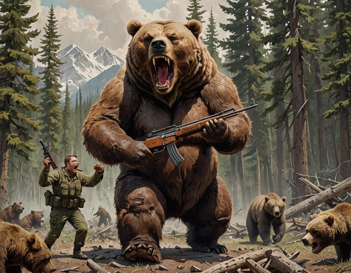 Soldier vs. Grizzly Bear: An Unlikely Encounter