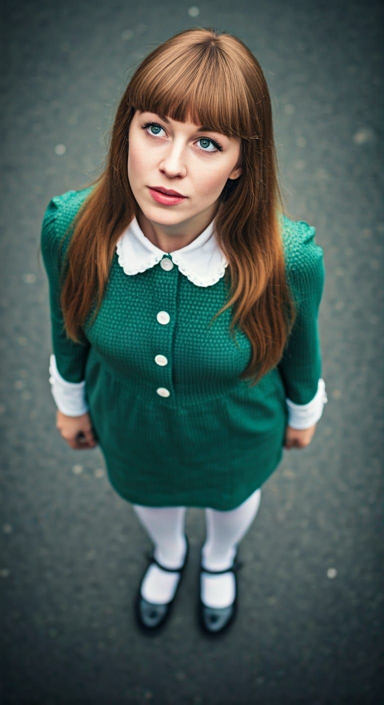 Vintage Glamour Woman on City Street in Retro Style