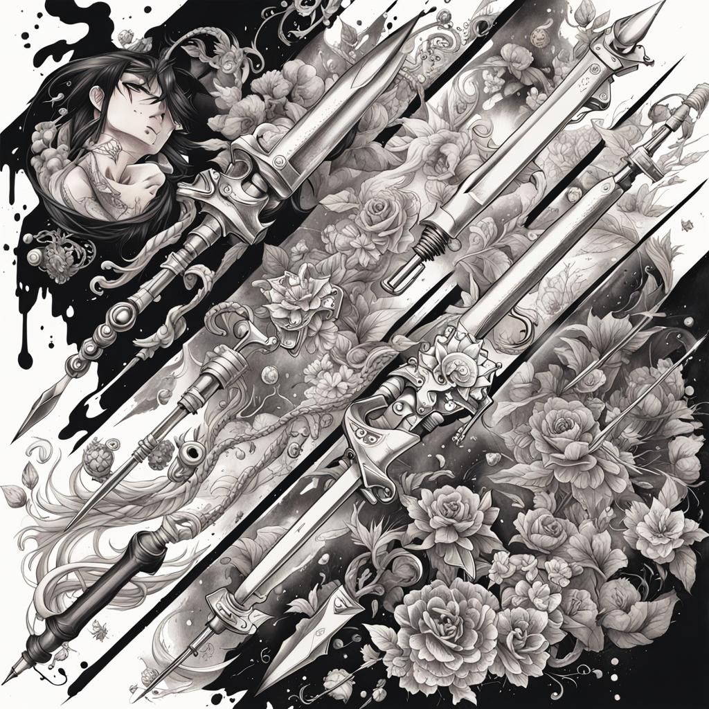 Tattoo Needle Ink in Anime Style
