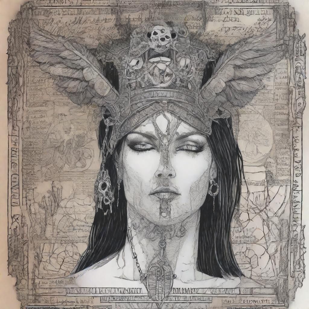 Lilth, demon queen,  Gothic  female Death Wearing  Ankh neck...