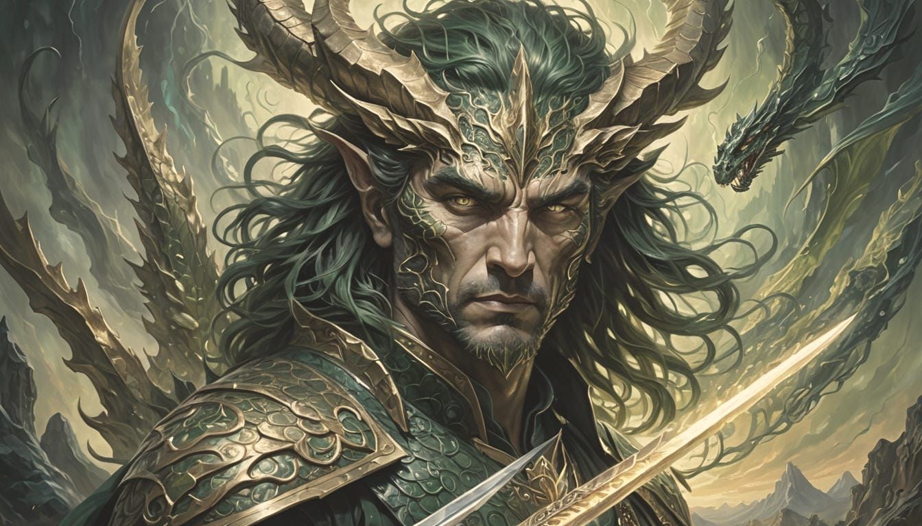 Legendary Aspid Sword in Ethereal Fantasy Painting