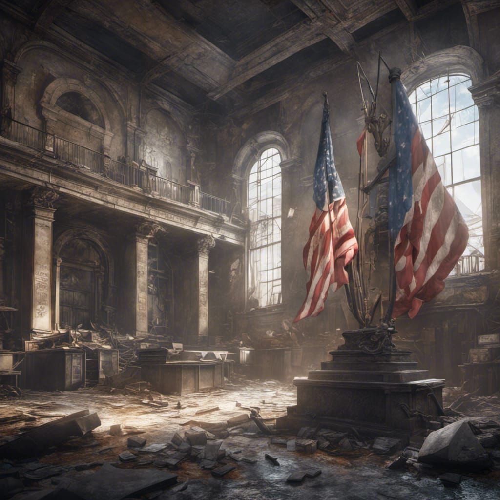 Post-Apocalyptic US Post Office: Detailed Matte Painting