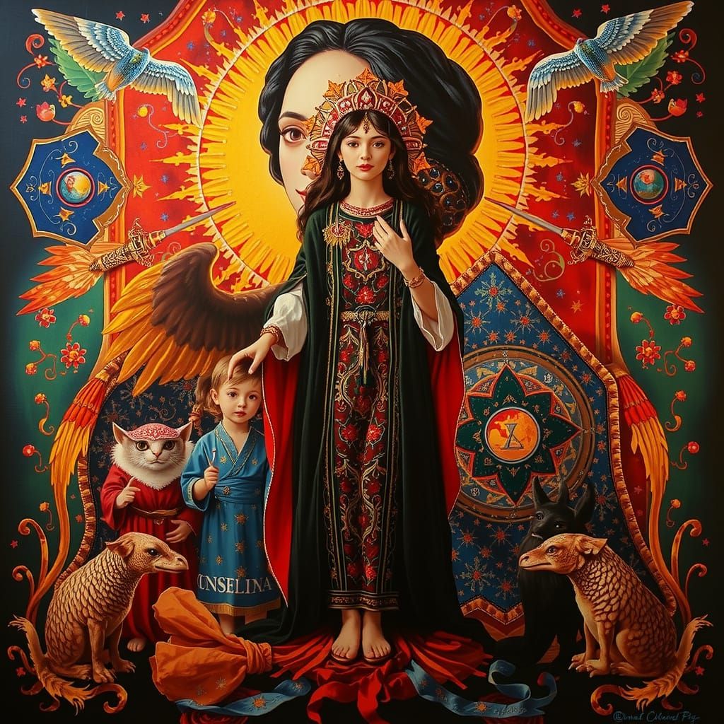 Masterpiece Painting of Beauty and Truth