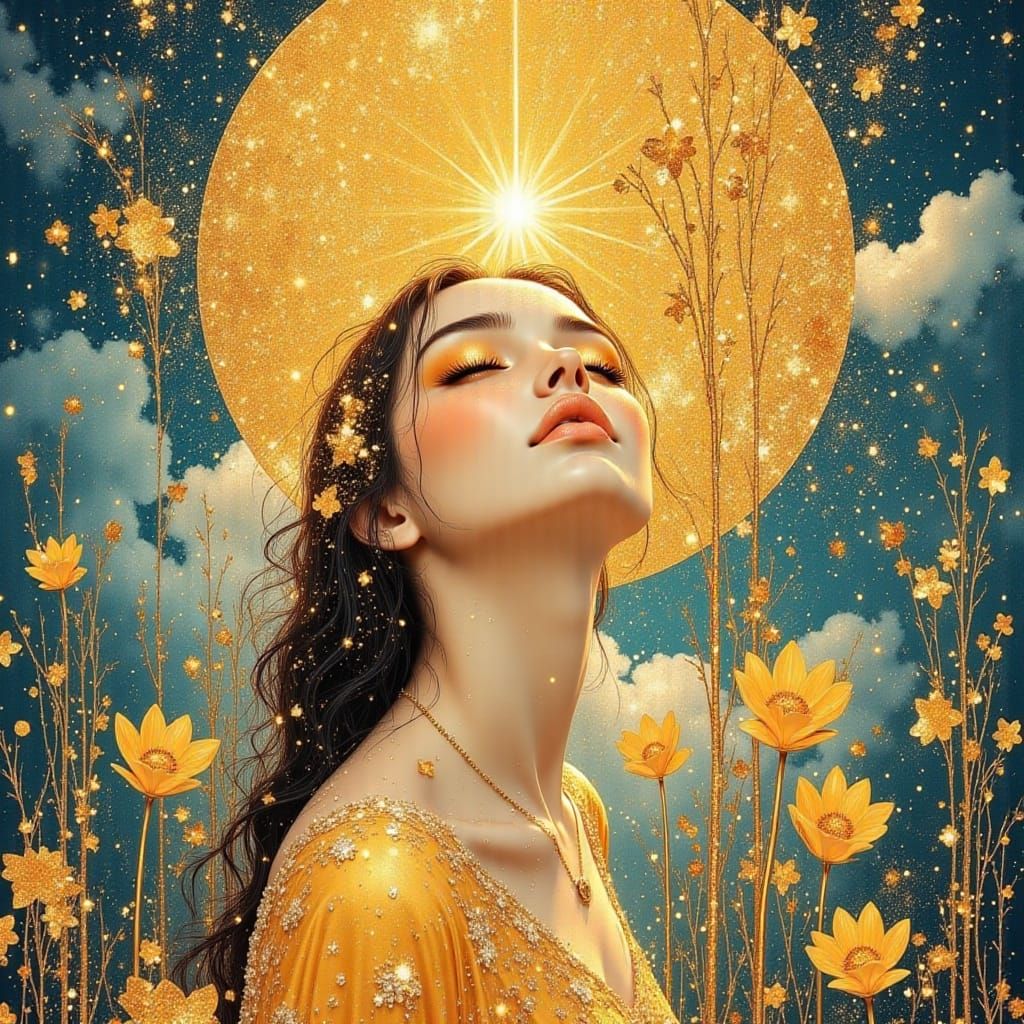 Dreamy Fantasy Landscape in Oil Painting Style