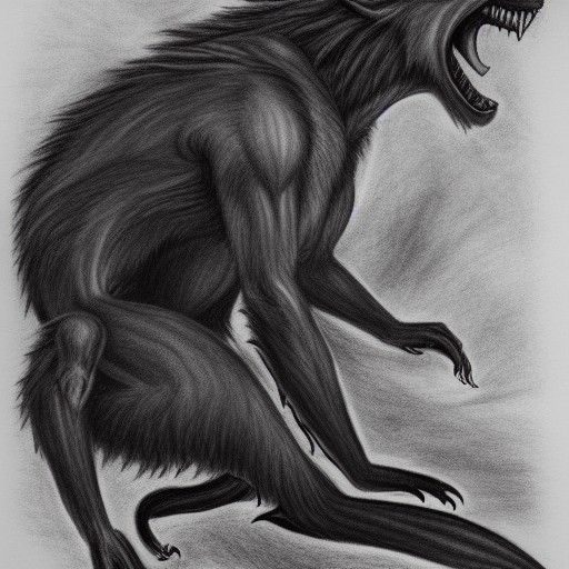 Werewolf Chimera with Scorpion Tail and Wings