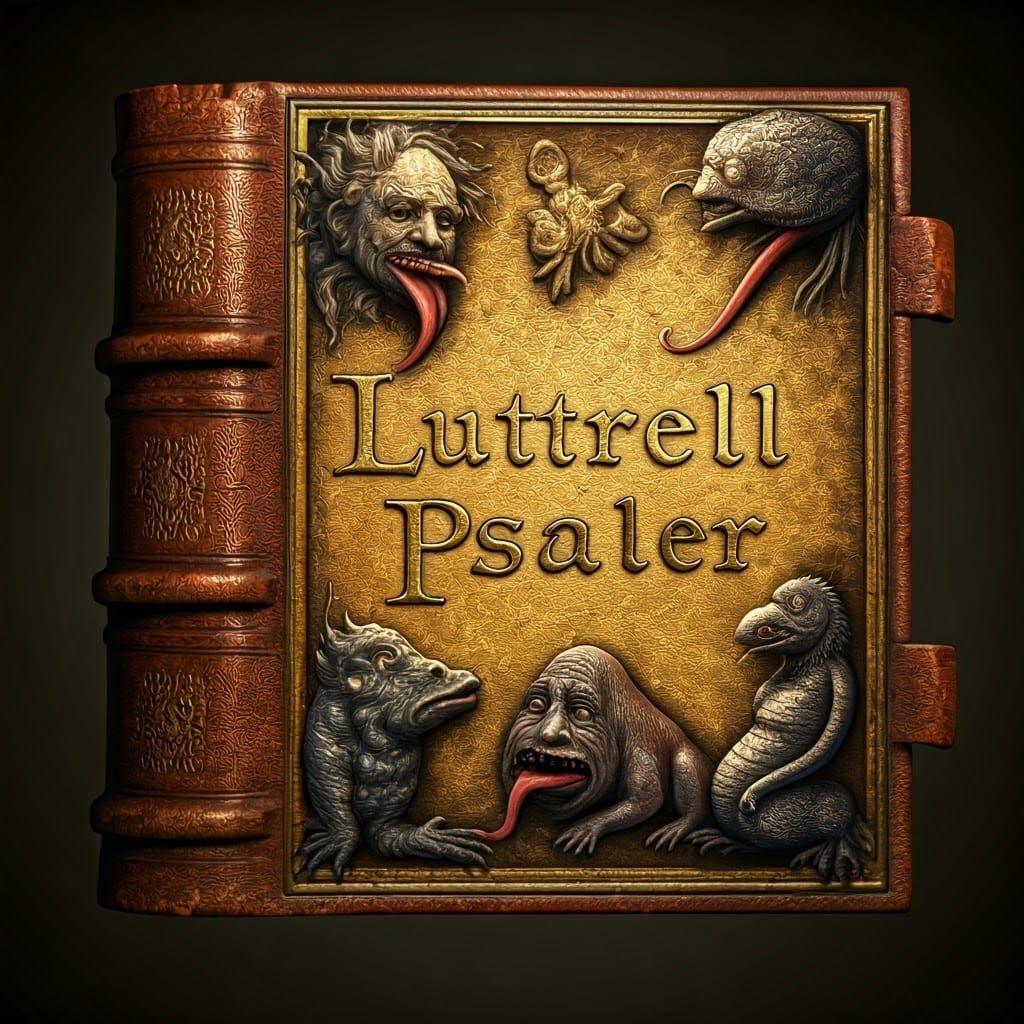 Medieval Luttrell Psalter with Grotesque Illuminations