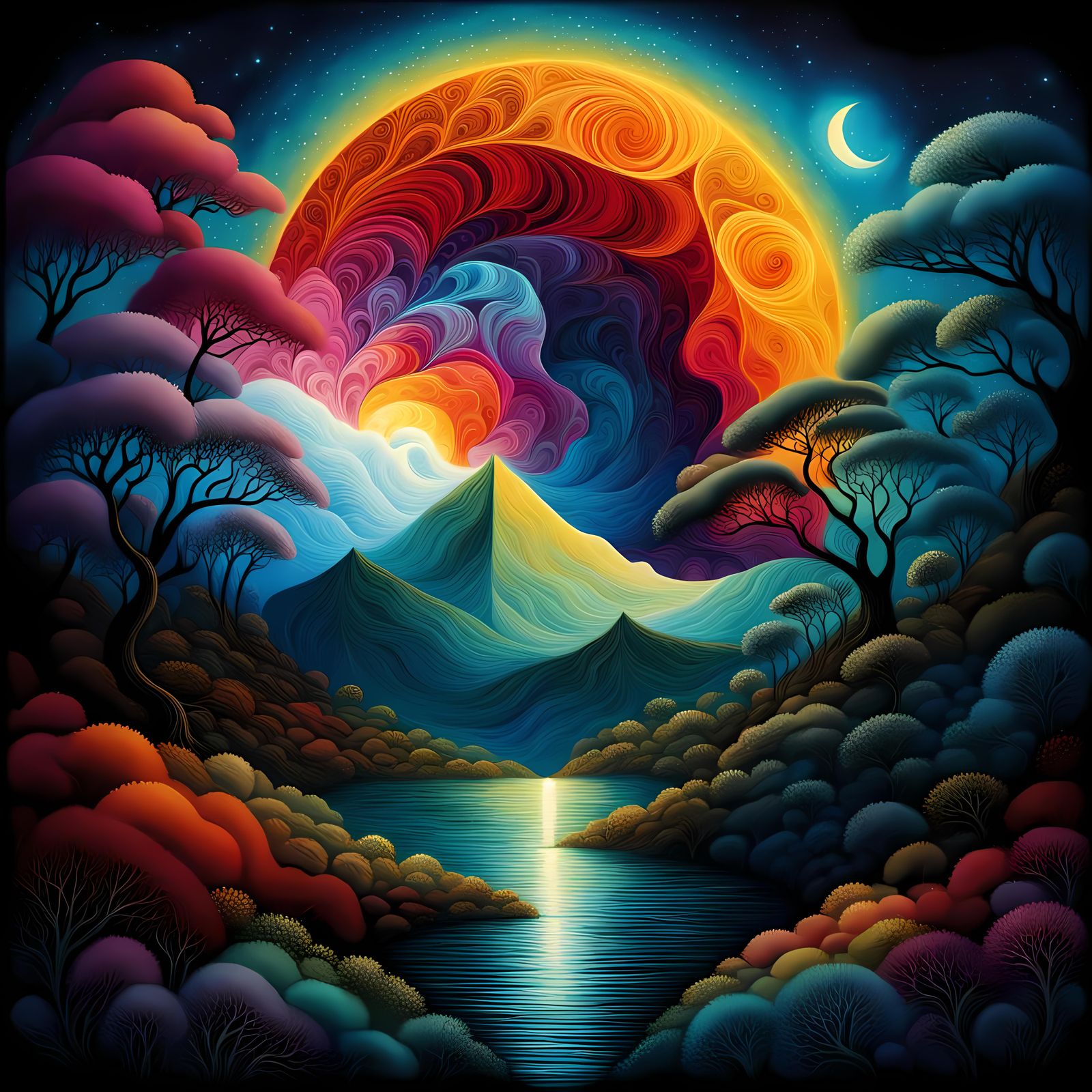 Stairway to Space: Iridescent Fantasy Art