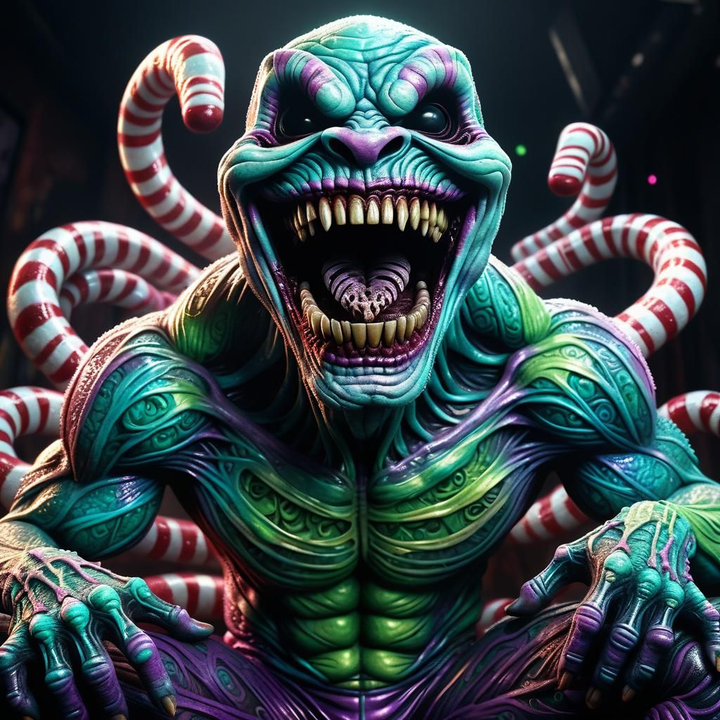 Candy Cane Monster