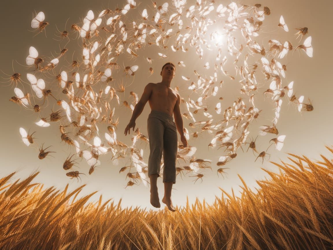 Effortless Flight in a Golden Dreamscape