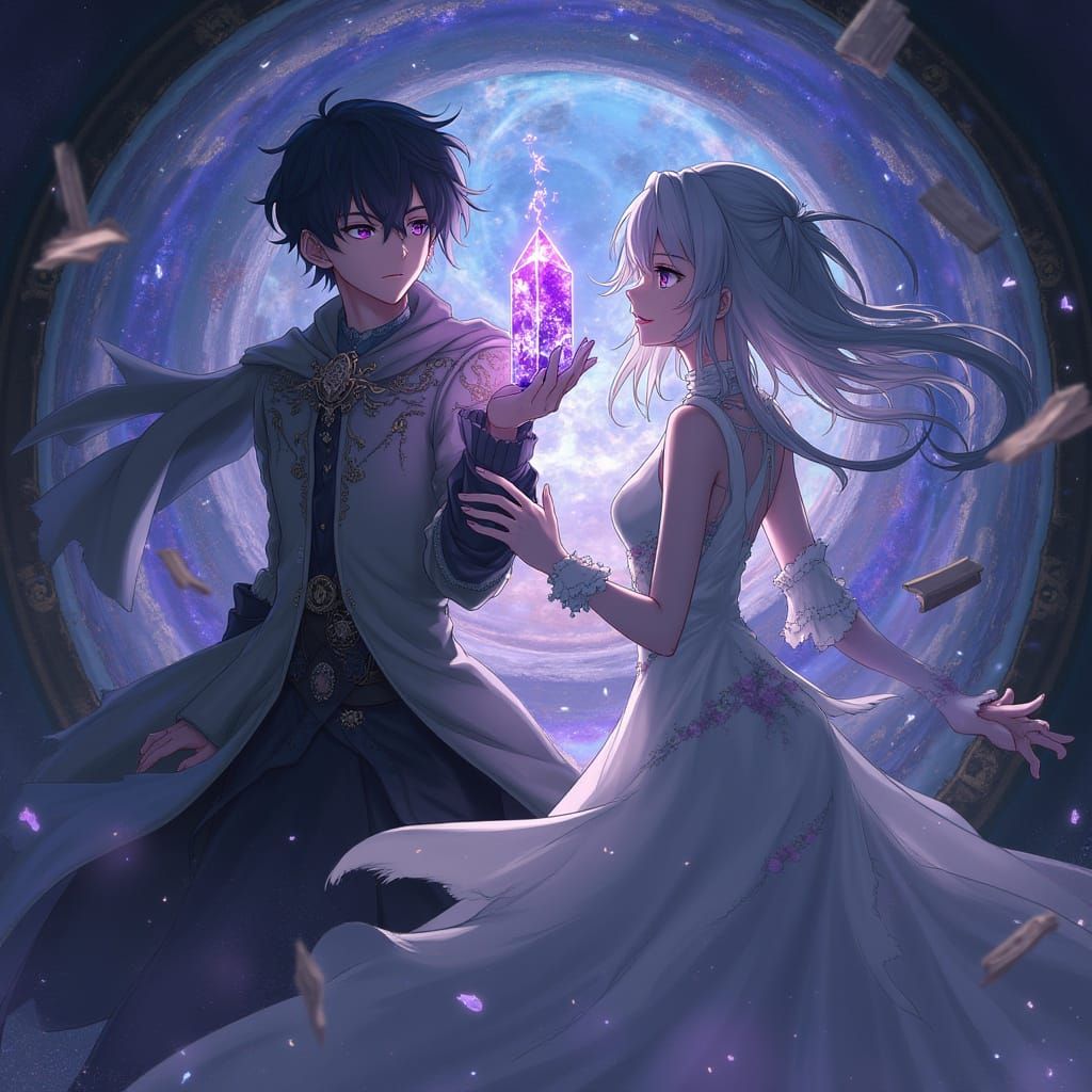 Dark Fantasy Anime Duo in Melancholic Vortex