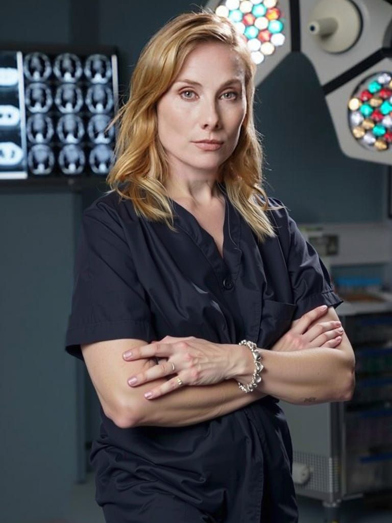 Hospital Scene: Jac Naylor on Surgical Table