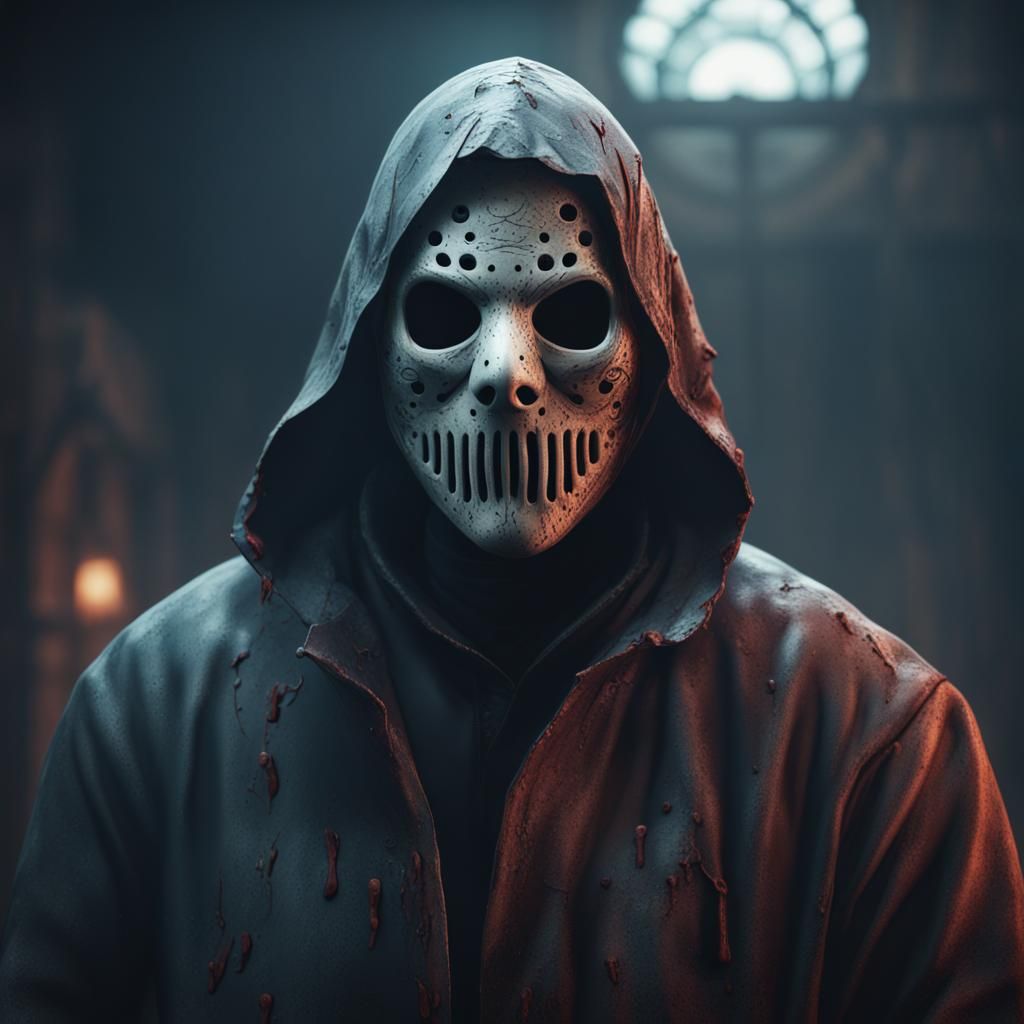 Evil Ghost Masked Serial Killer Concept Art