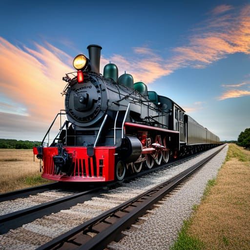 Classic Steam Locomotive Train