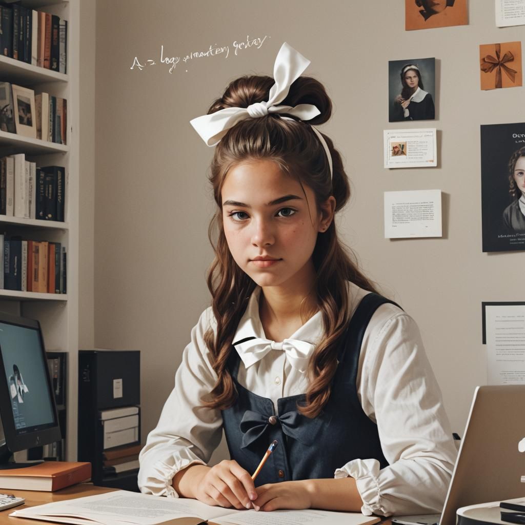 Girl's Digital Love Story: Book Cover Art