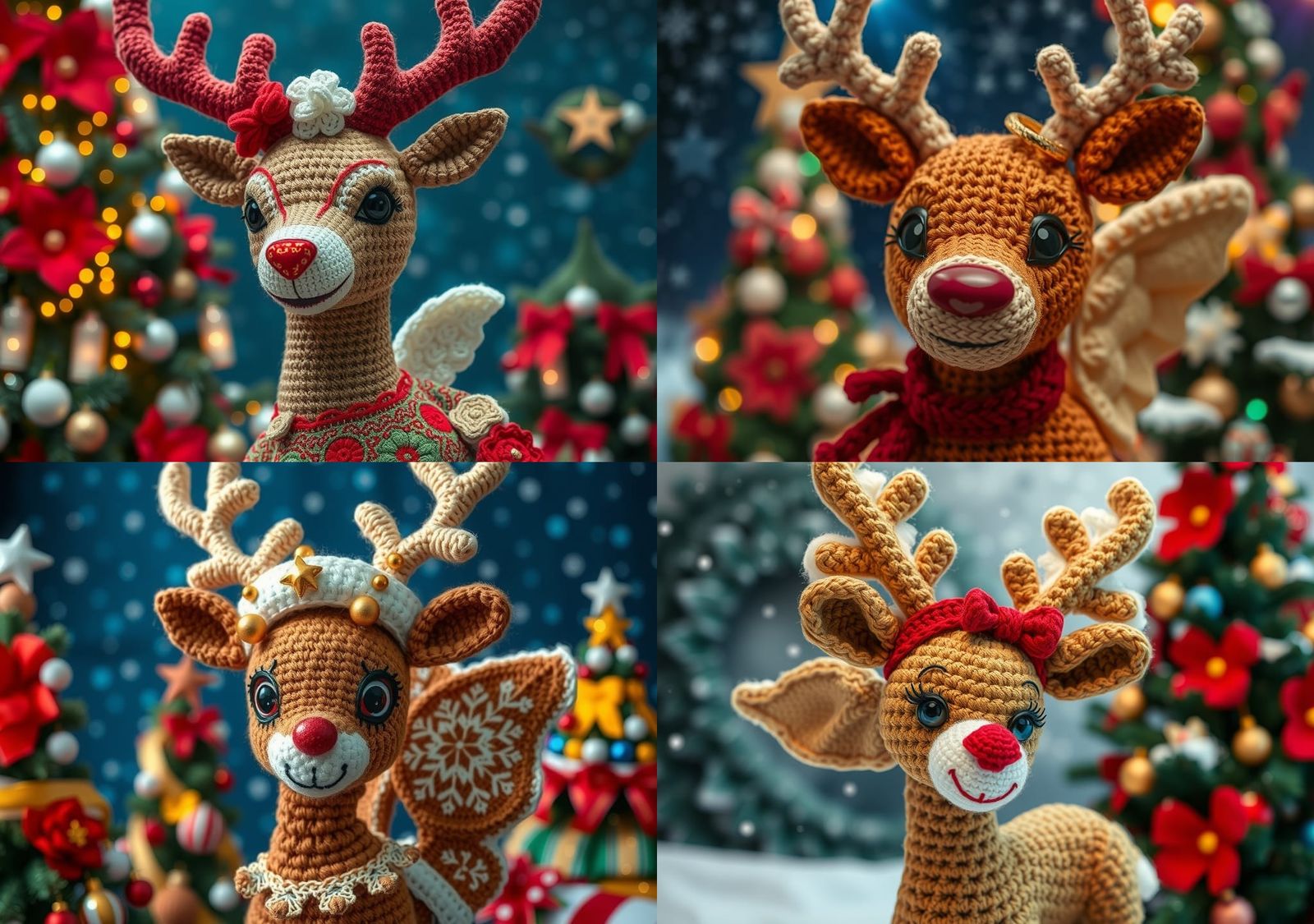 Klimt Crochet Christmas Cupid in Rainforest