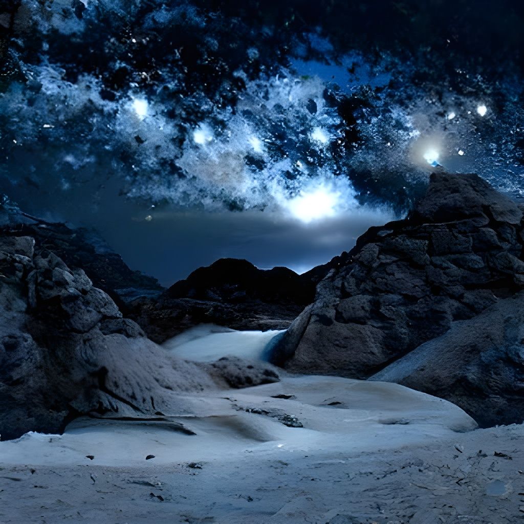Ethereal Desert Night Sky with Milky Way