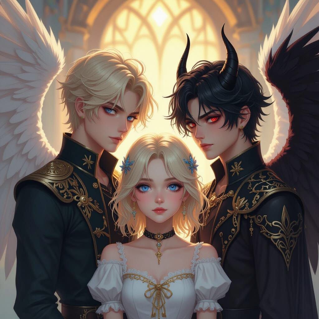 Angel, Demon, and Human Princes in Dark Fantasy Art