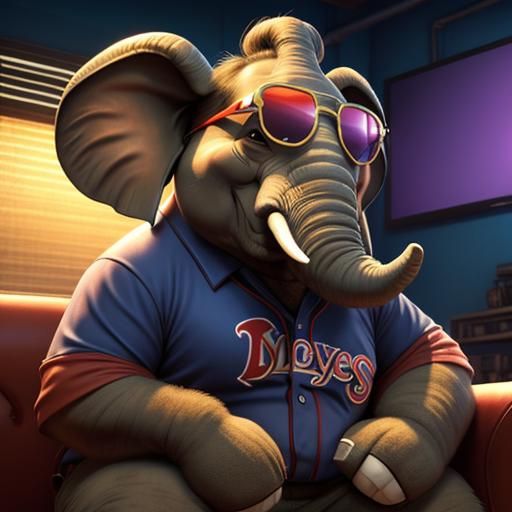 Horton the Elephant as 3D Digital Art