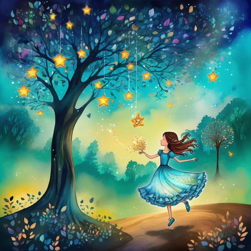 Enchanted Forest: Girl Finds Magical Wishing Tree