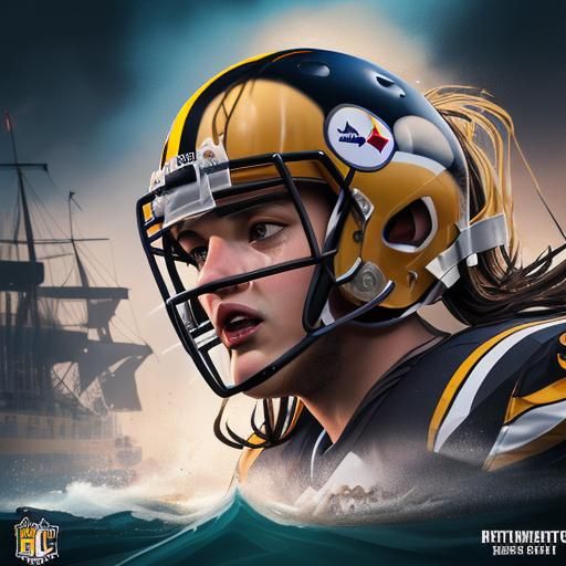 Pittsburgh Steelers Ship in Splash Art Style