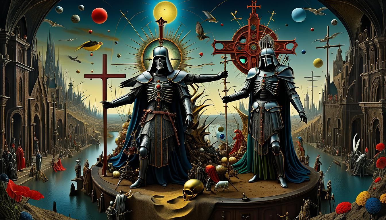Fantastical Religious Champions in a Surreal Digital Paintin...