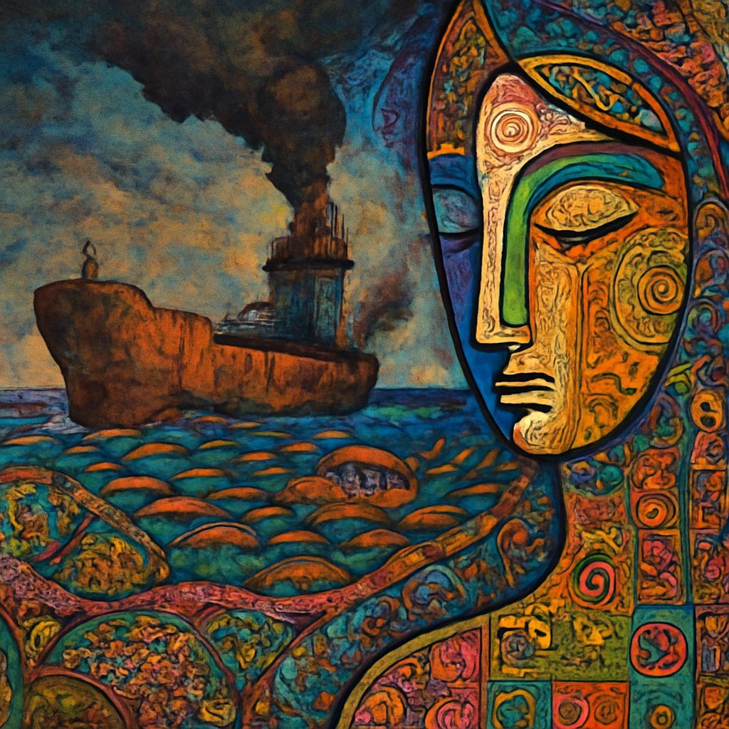 Elegant Abstraction in Dark, Moody Colors