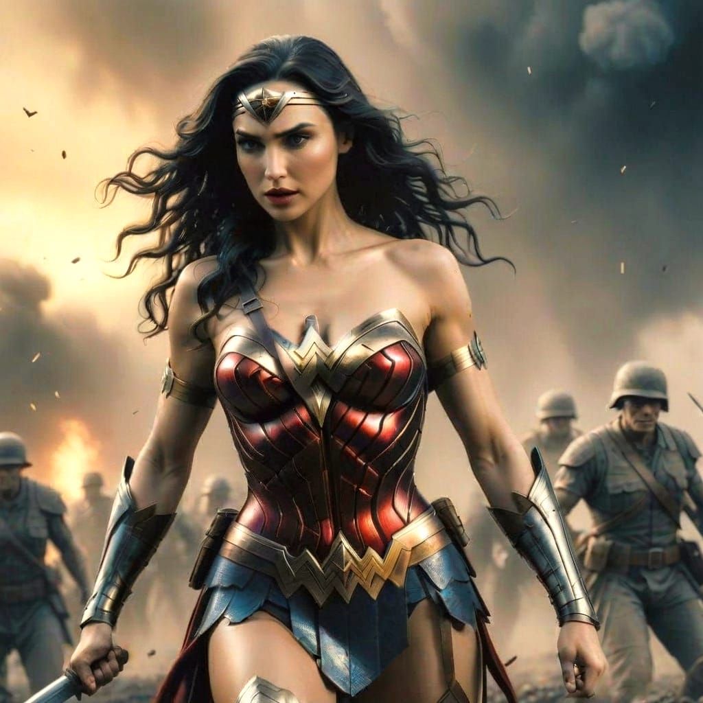 Wonder Woman Charges into WWI Battlefield in Ultra-Realistic...