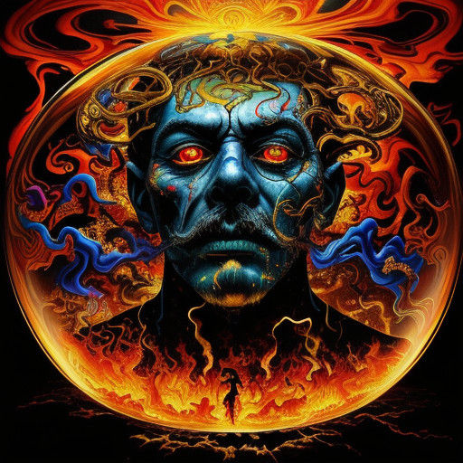 Heaven and Hell in a Vivid, Surreal Hourglass