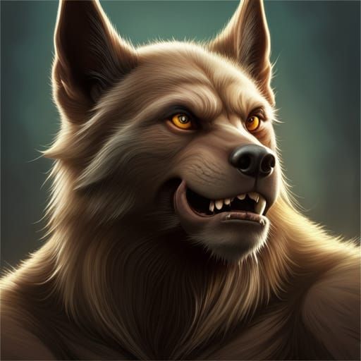 Hyperrealistic Werewolf Digital Art in UHD