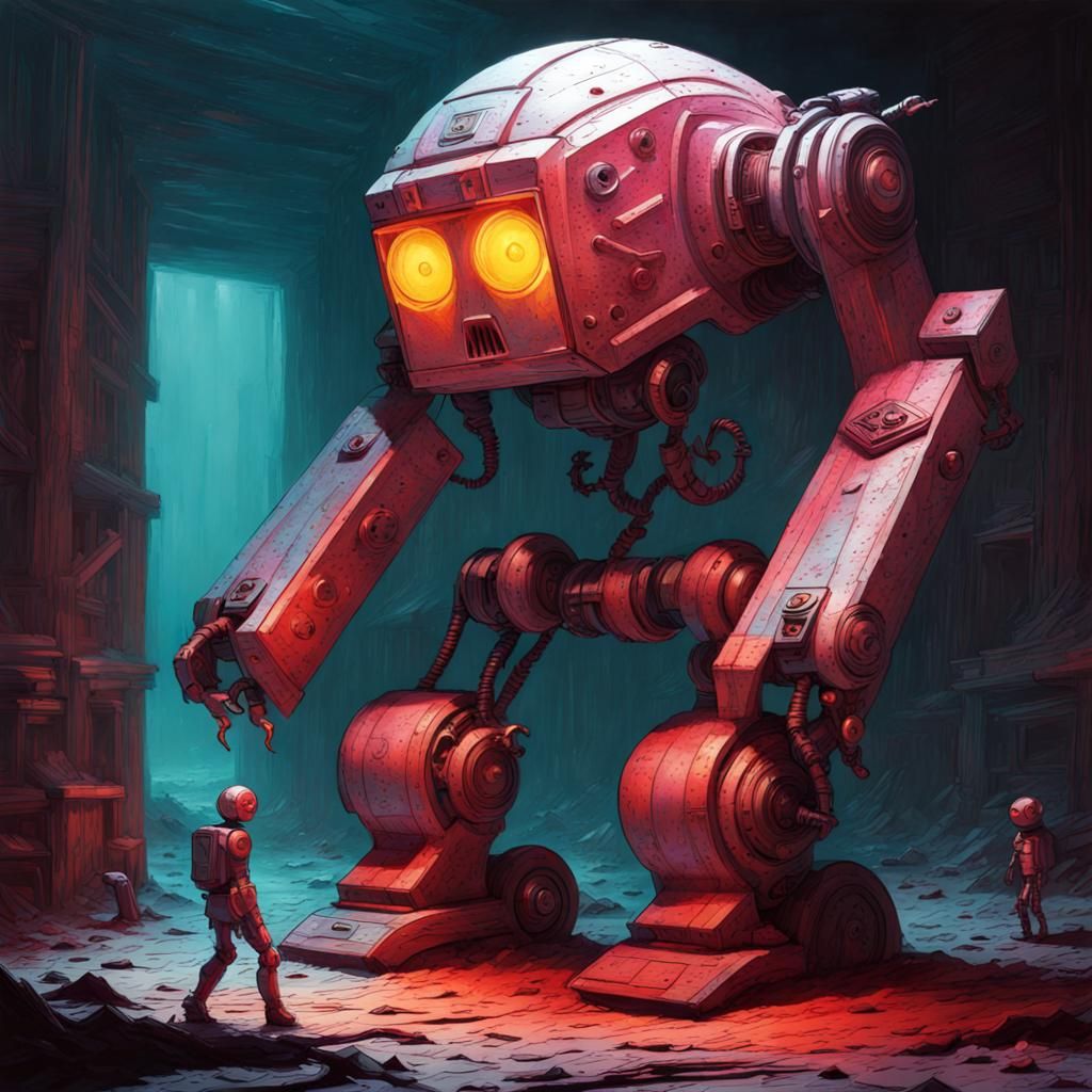 Robots in Limbo: A Sci-Fi Horror Art Piece