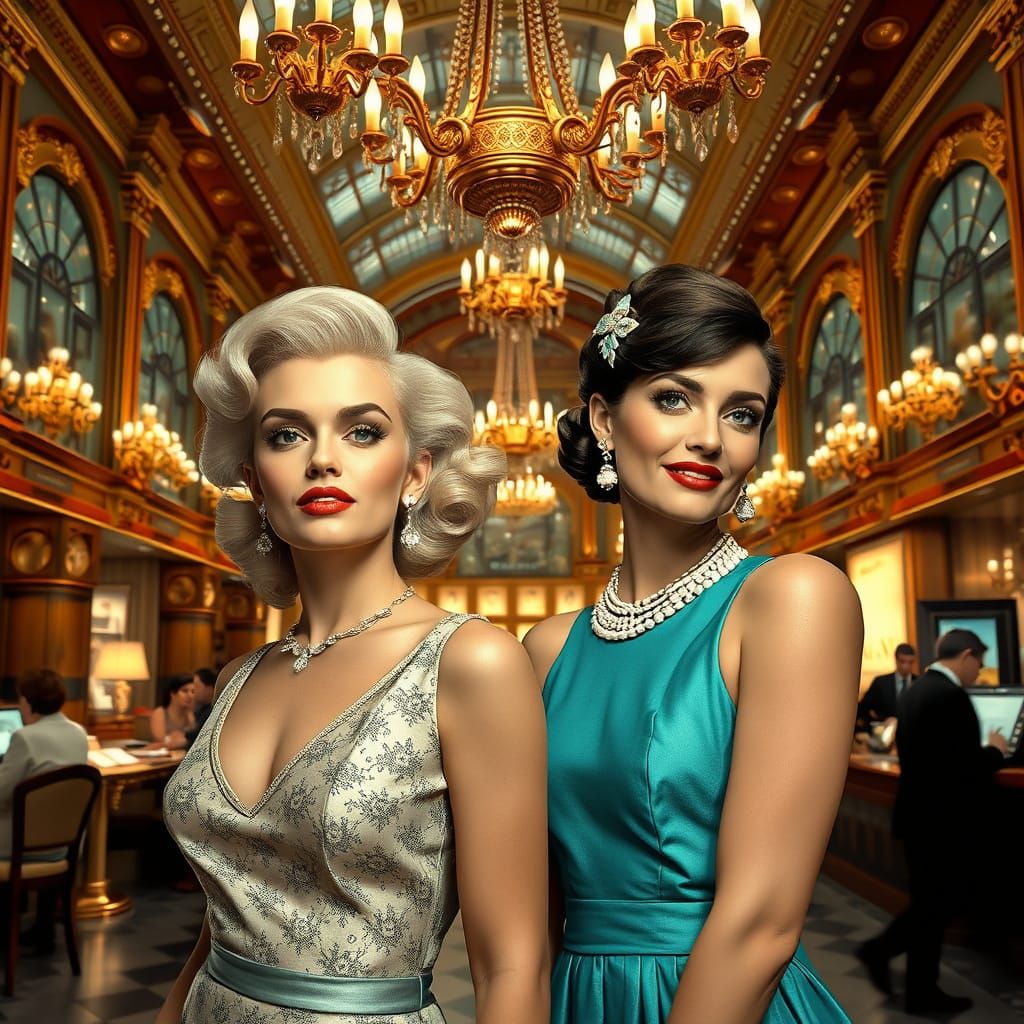 Old Hollywood Glamour at Tiffany's in Digital Matte Painting