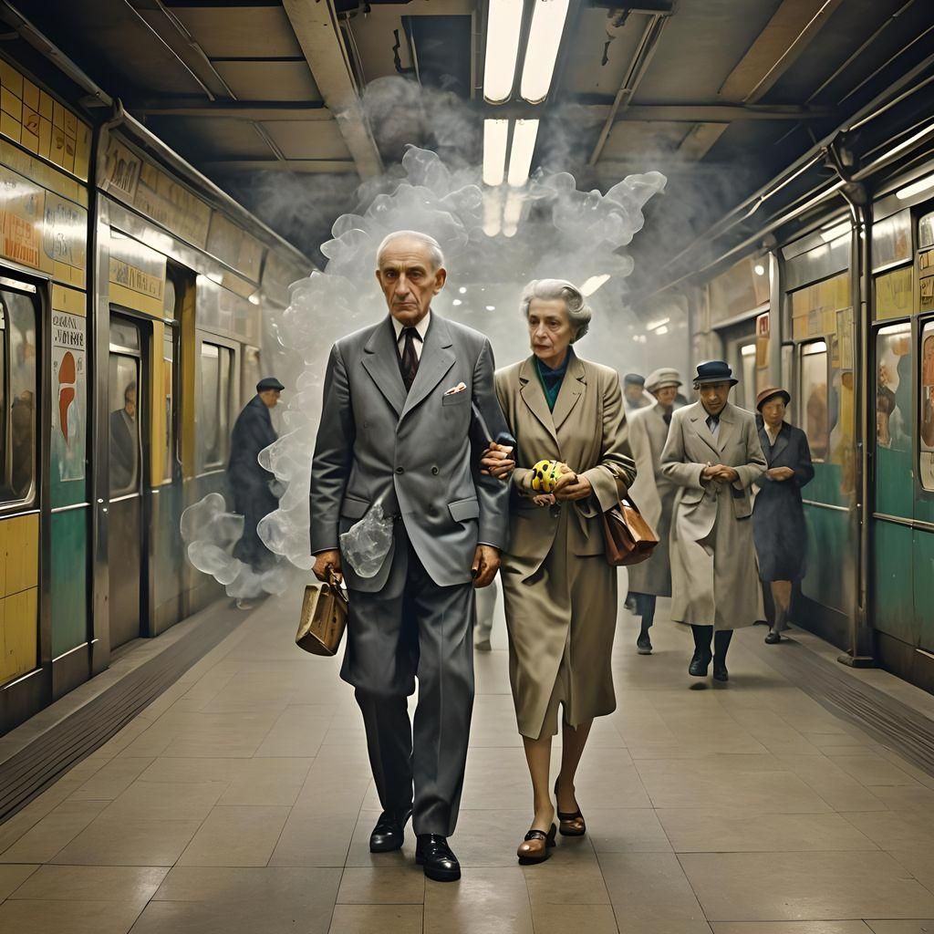 Hyperrealistic Casablanca Subway Scene in Sao Paulo