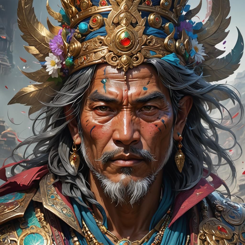 Detailed Portrait of a King with Dynamic Lighting