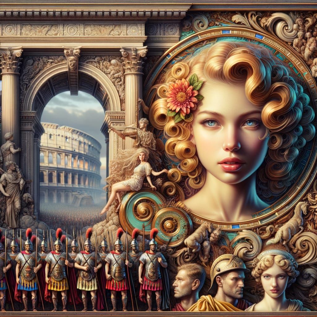 Roman Pin-Up: A Photorealistic Portrait in Rome, 100 AD