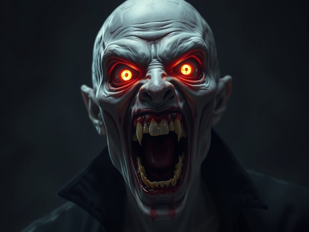 Sinister Vampire Emanates Dark Energy