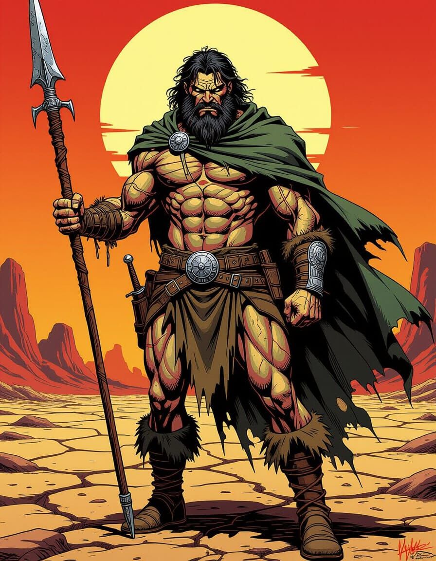 Post-Apocalyptic Nomad Comic Cover Art