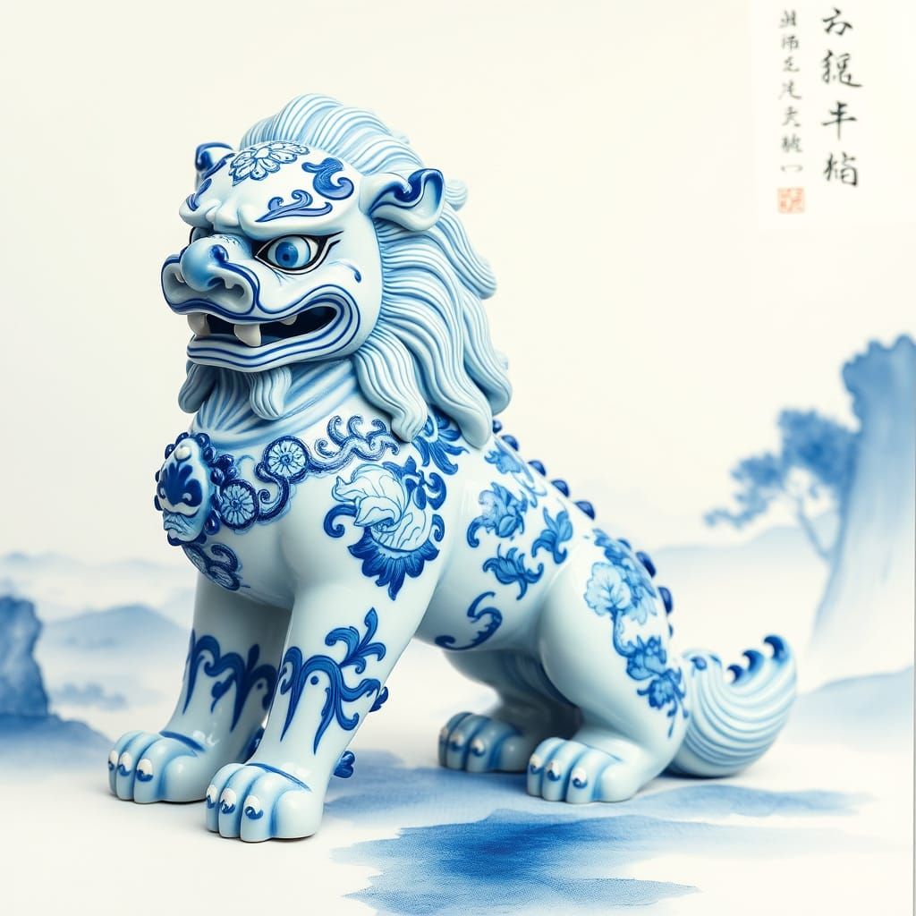 Porcelain lion