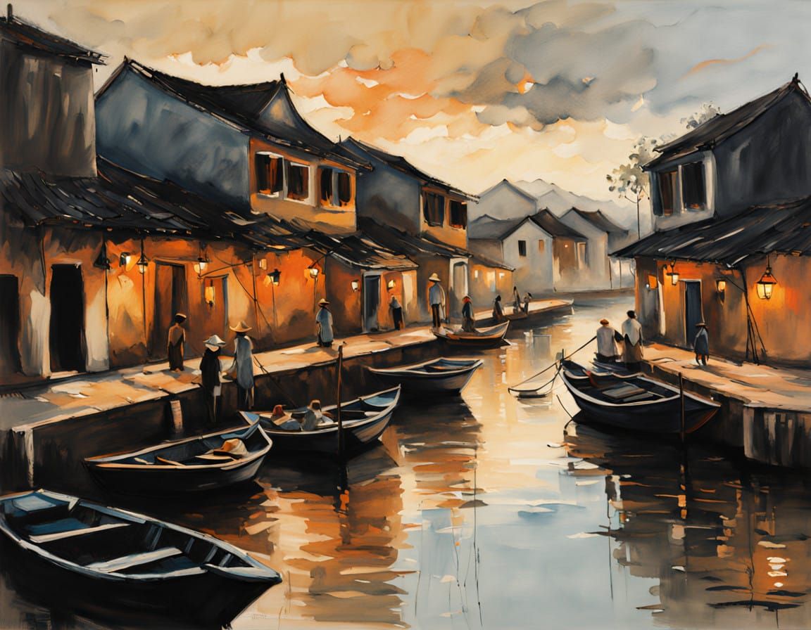 Serenity by the Hoi An River at Sunset