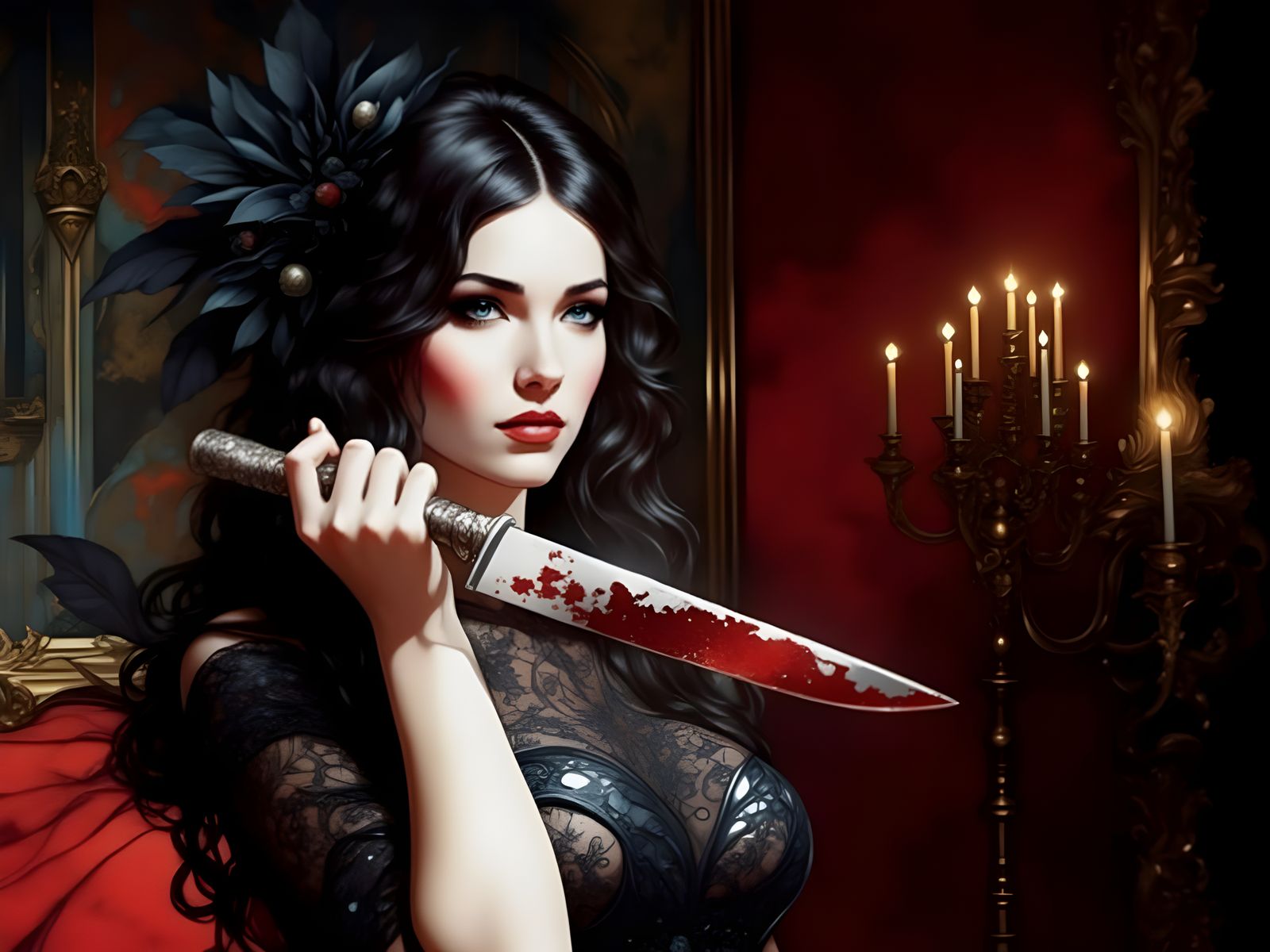 Ethereal Vampire in Midnight Splendor