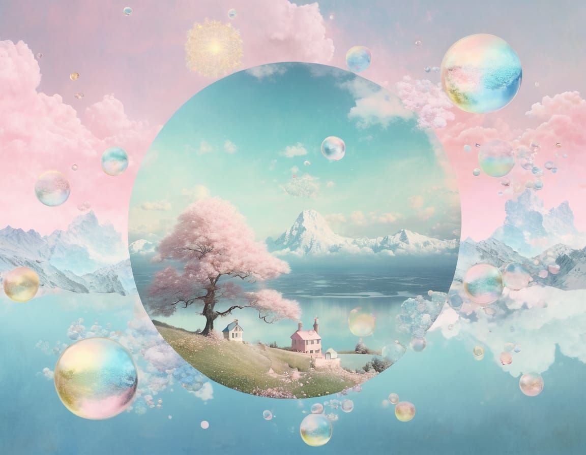 Pastel Paradise Cottage in the Clouds