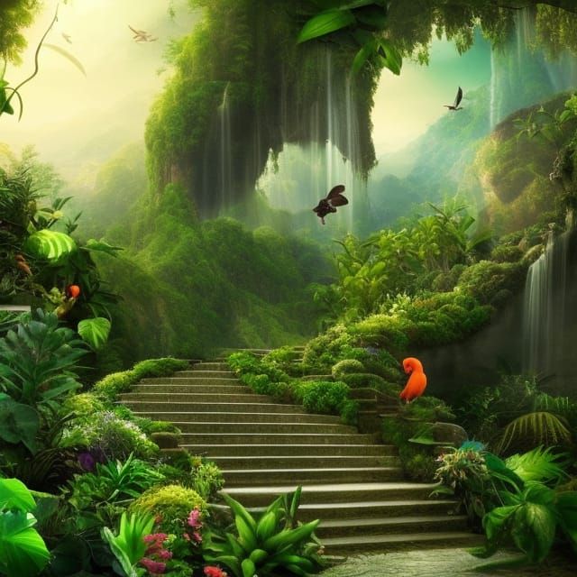 Staircase to Paradise: A Digital Matte Painting