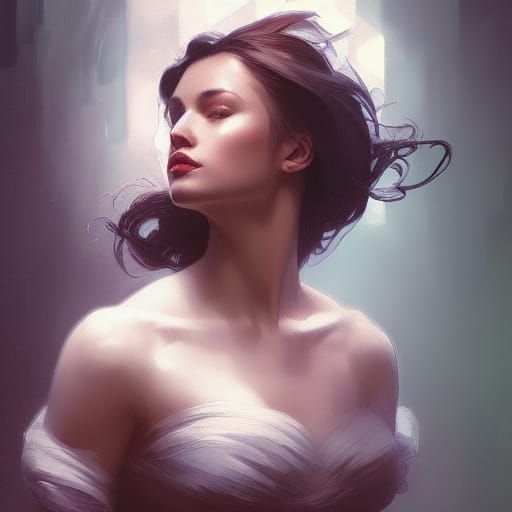 Detailed Portrait of Miror in Volumetric Lighting