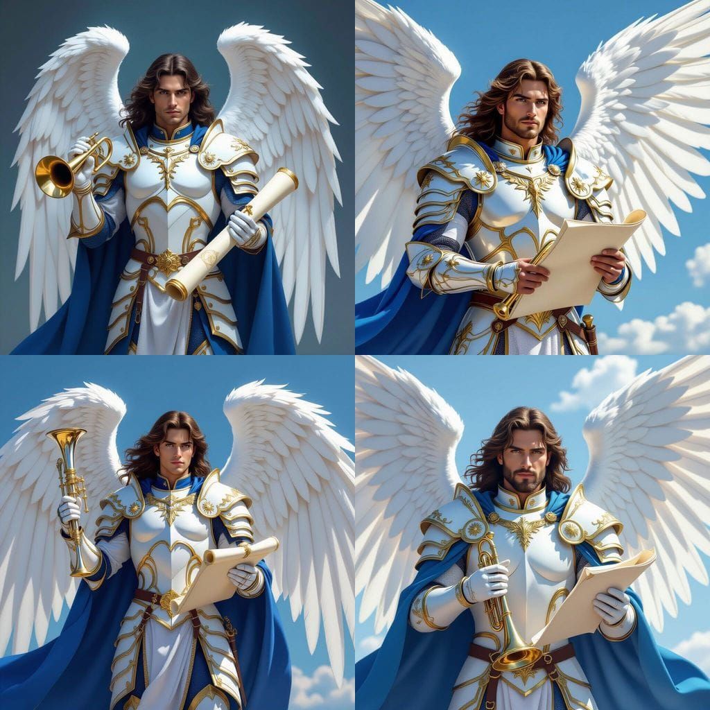 Archangel Gabriel: Messenger of God in Sleek Armor