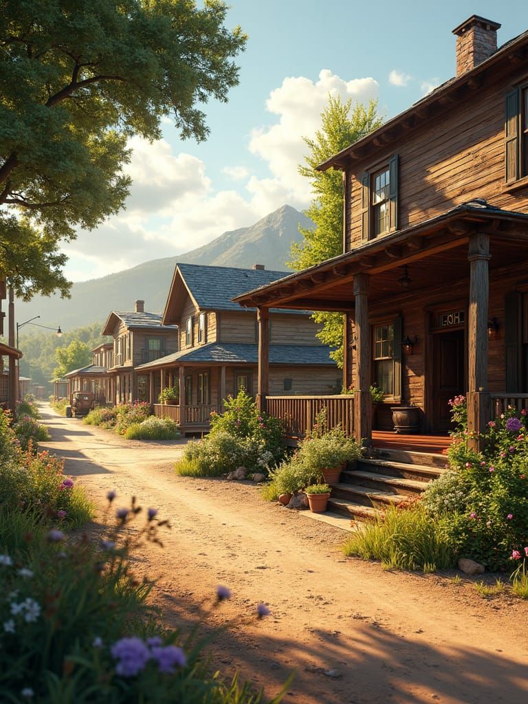 Quaint Cottage at the Edge of an Old West Town
