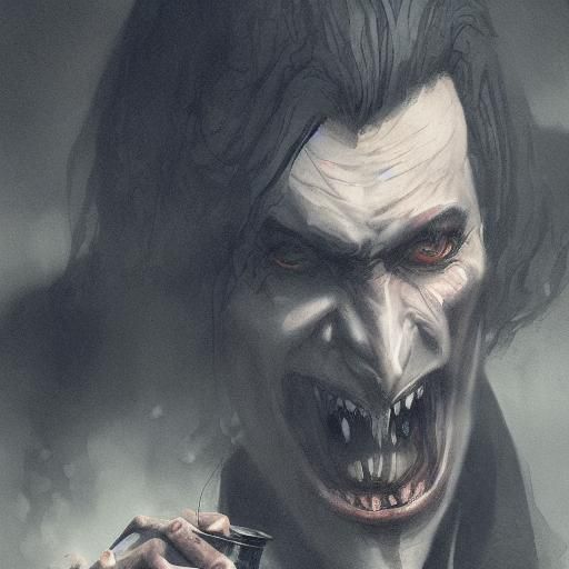 Sinister Gentleman Dracula Drinking Blood