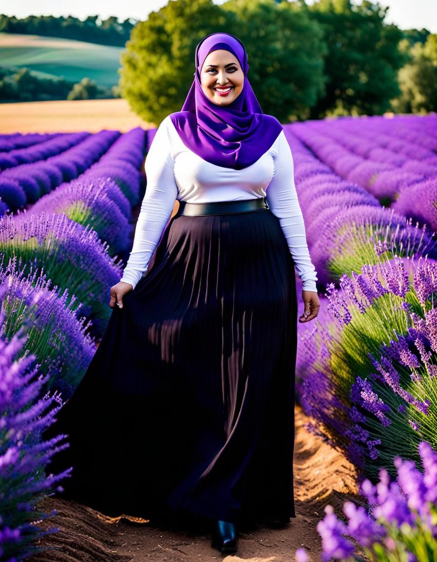 Psychedelic Alcohol Ink Portrait of Woman in Hijab