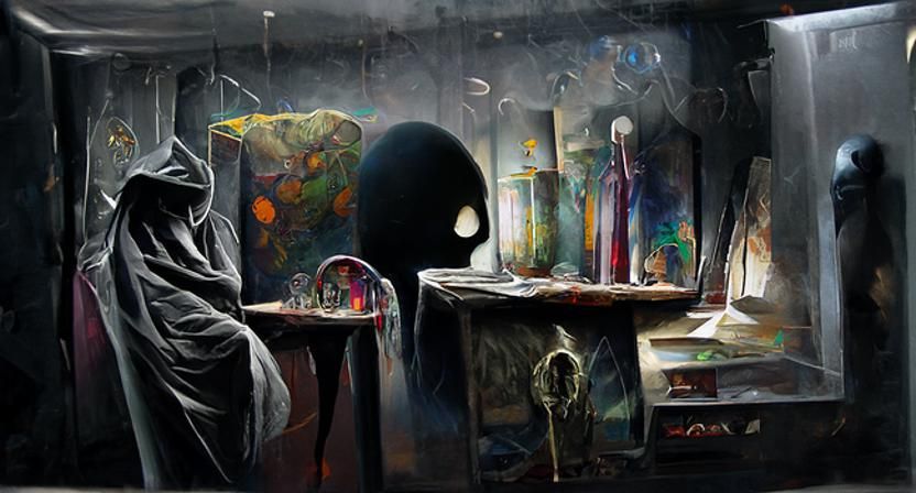 Surreal Mystery Illustration in 3D Shading