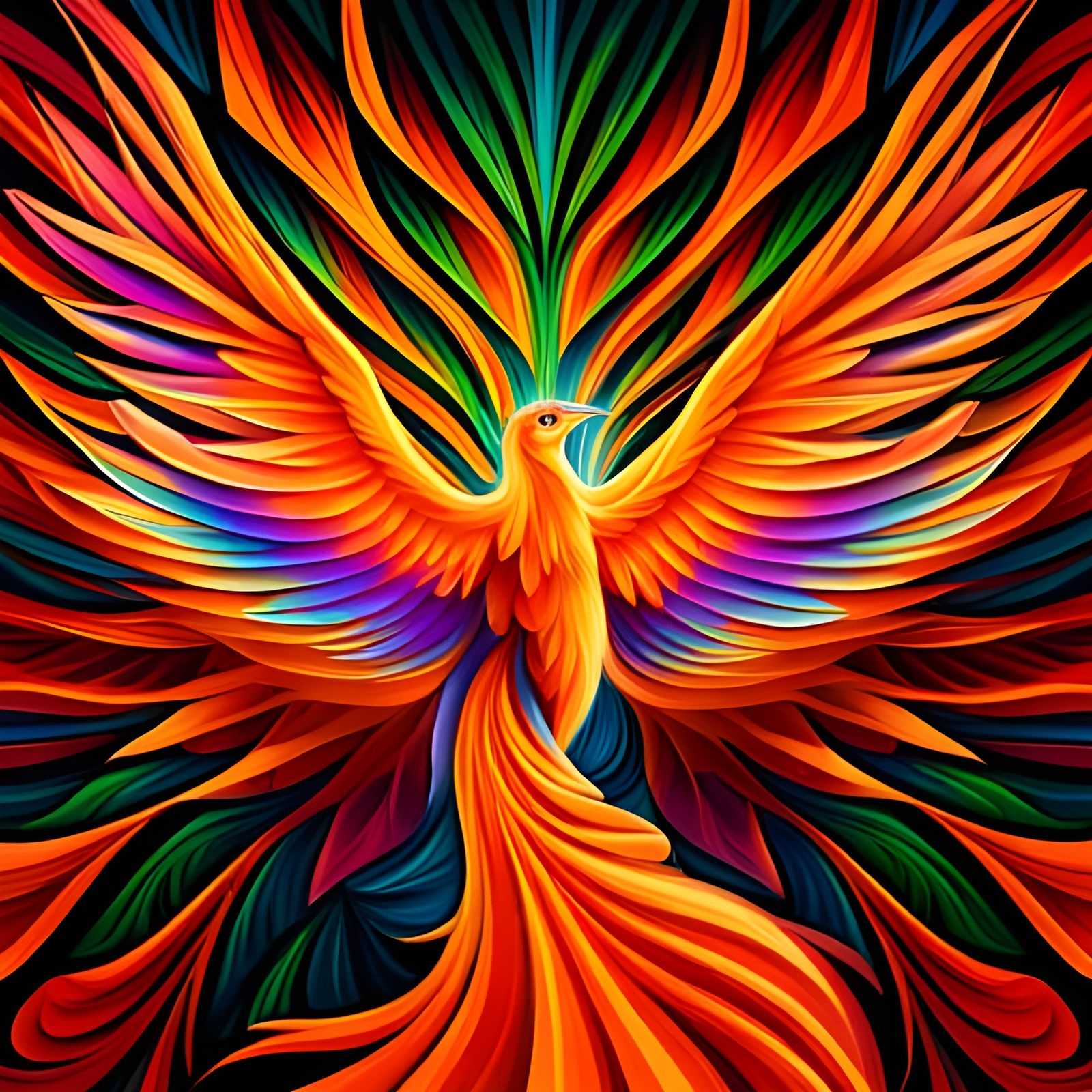 Abstract Phoenix Bird