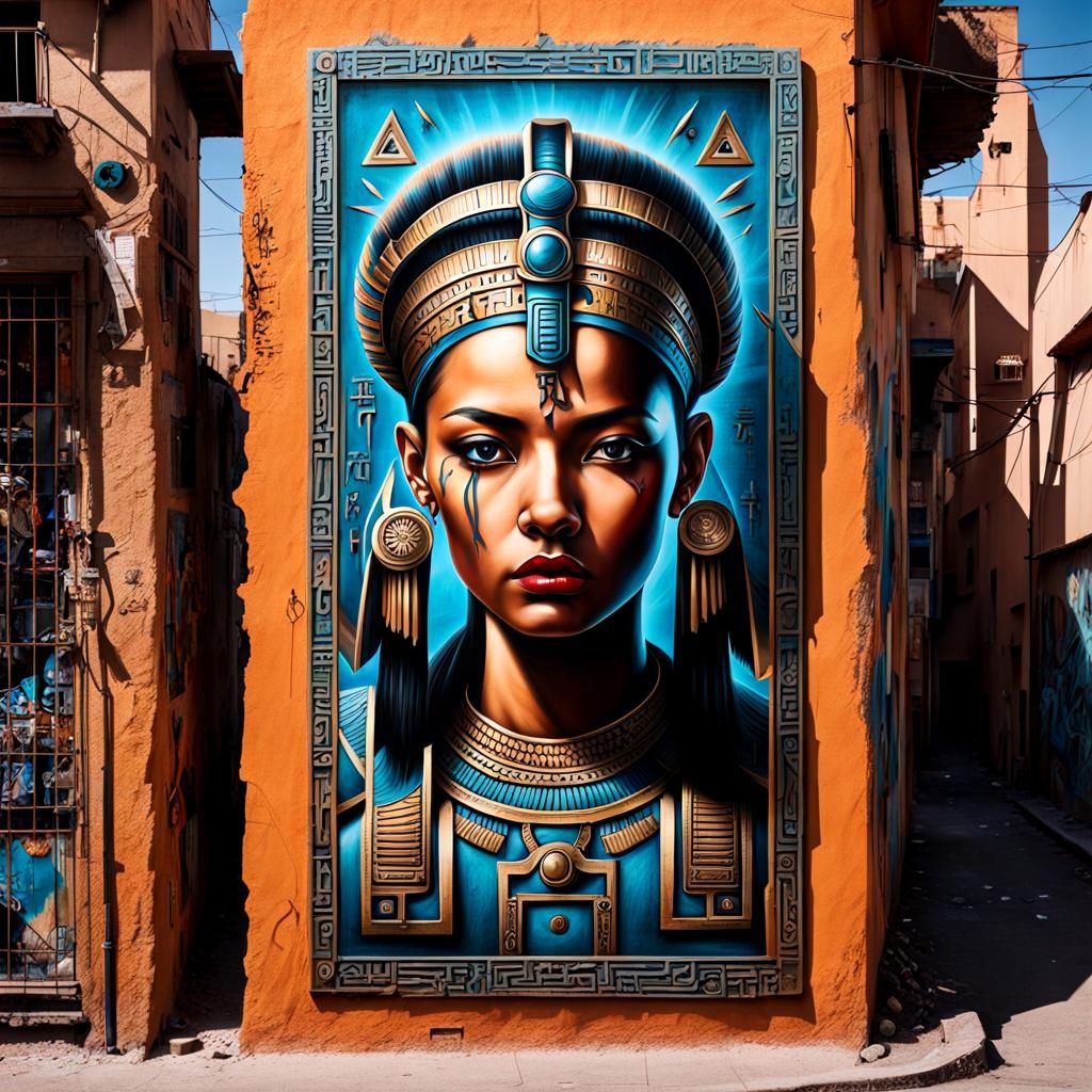 Graffiti in Hyperrealistic Aetherpunk Style